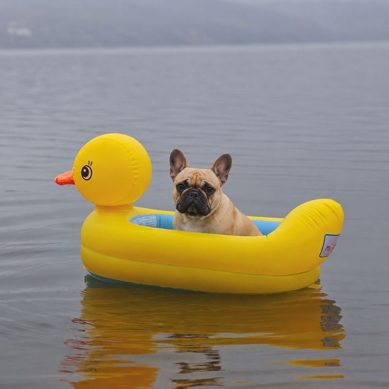 french bulldog duck float