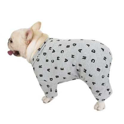 frenchie space shop abc french bulldog pajamas