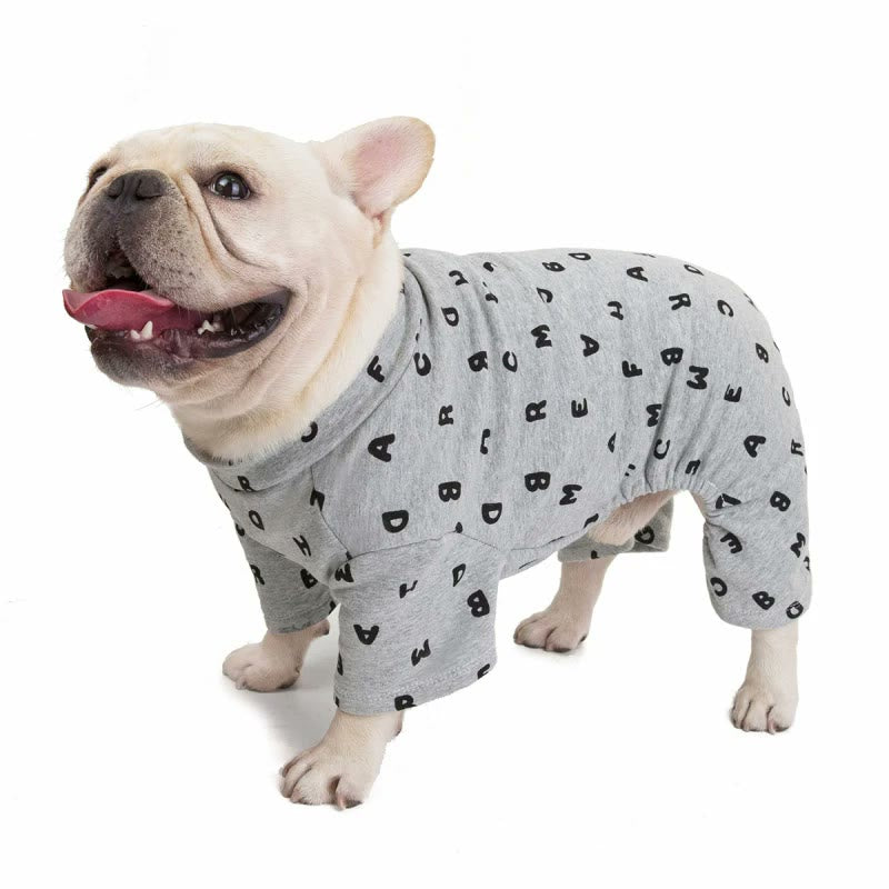 frenchie space shop abc french bulldog pajamas