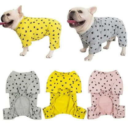 frenchie space shop abc french bulldog pajamas