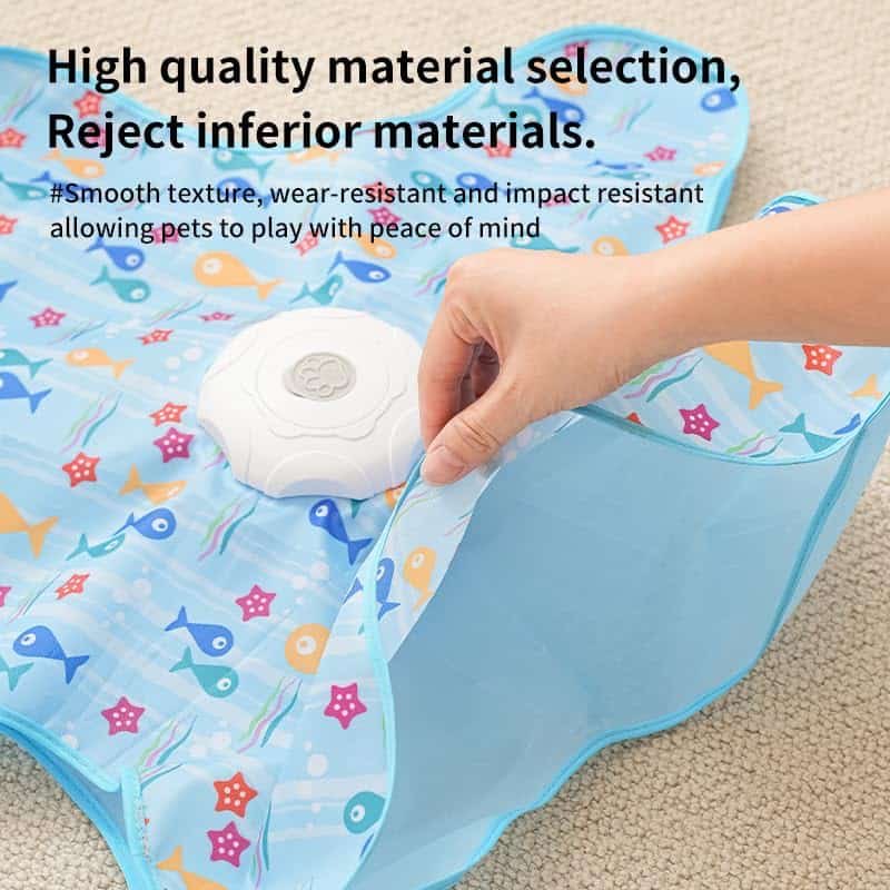 Close up of the smooth wear resistant play mat fabric