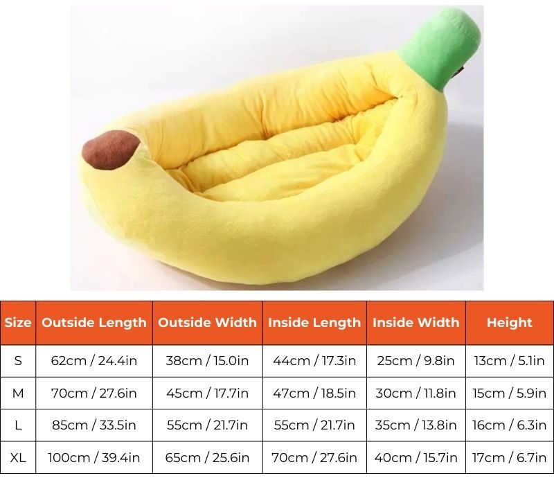 Banana Frenchie Bed size guide