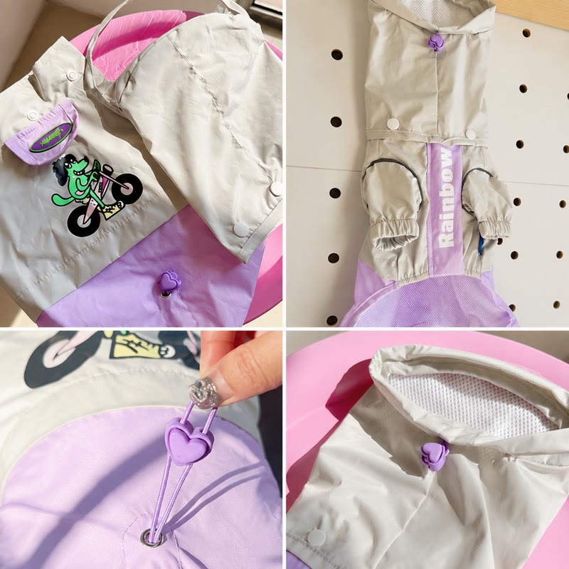 Bubble Hood Frenchie Rain Suit