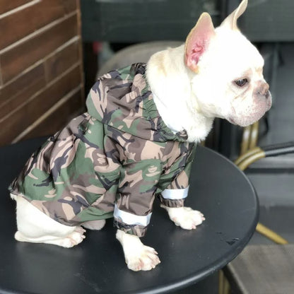 frenchie space shop camo french bulldog windbreaker jacket