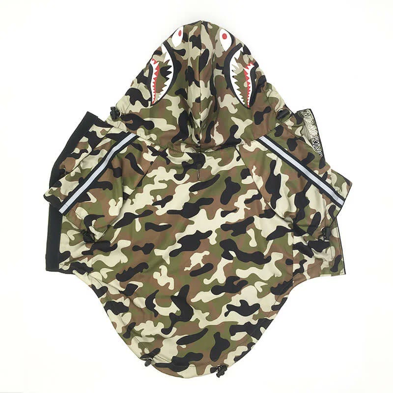 frenchie space shop camo reflective french bulldog jacket
