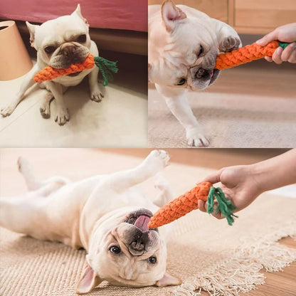 frenchie space shop carrot rope frenchie toy
