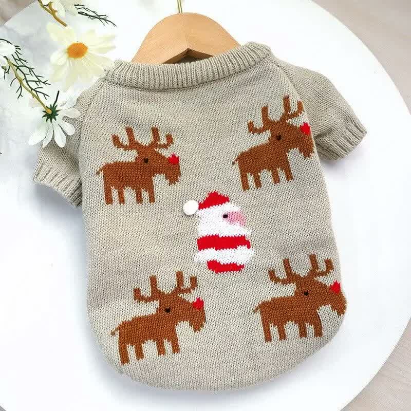 frenchie space shop christmas elk frenchie sweater
