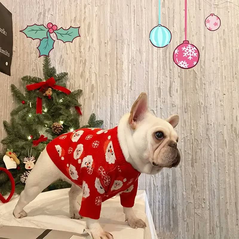 frenchie space shop christmas santa french bulldog sweater