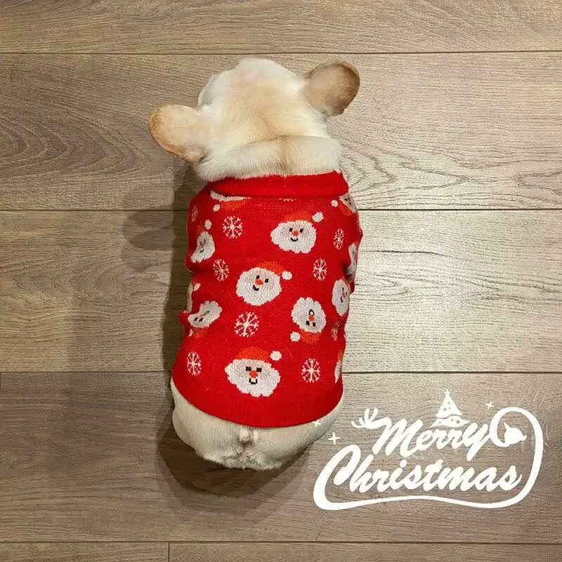 frenchie space shop christmas santa french bulldog sweater