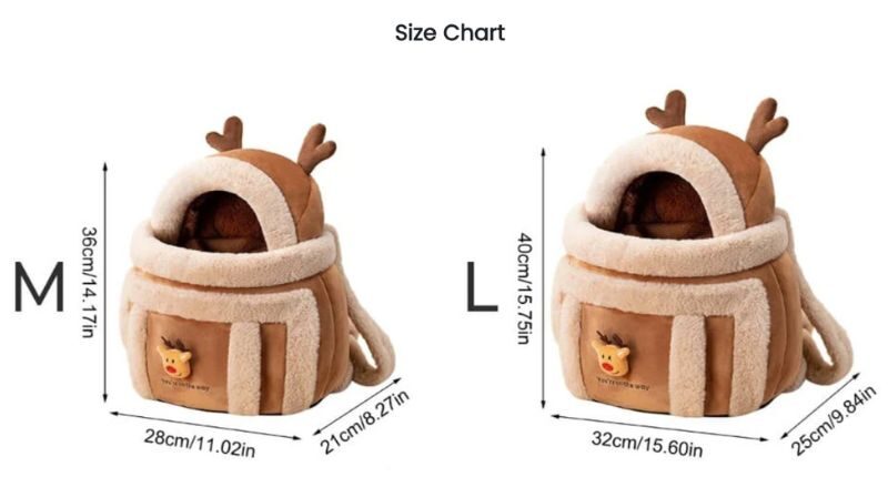 Christmas Winter French Bulldog Carrier size guide