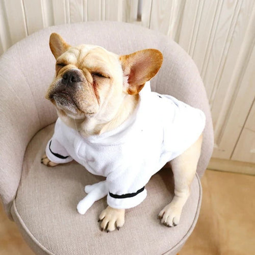 french bulldog bathrobe