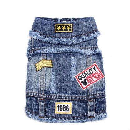 frenchie space shop french bulldog denim jacket
