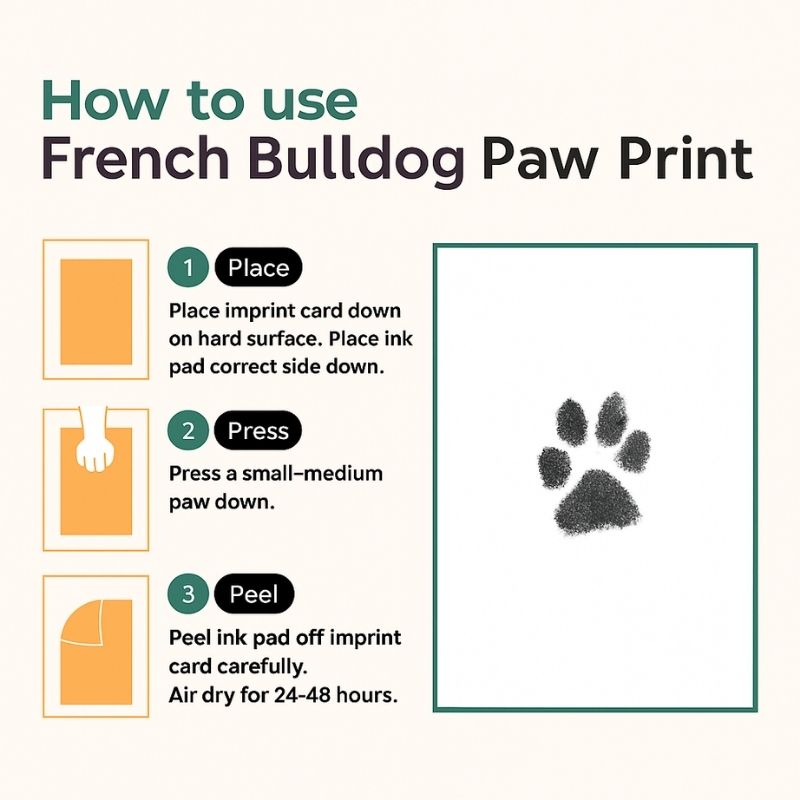 french bulldog paw print