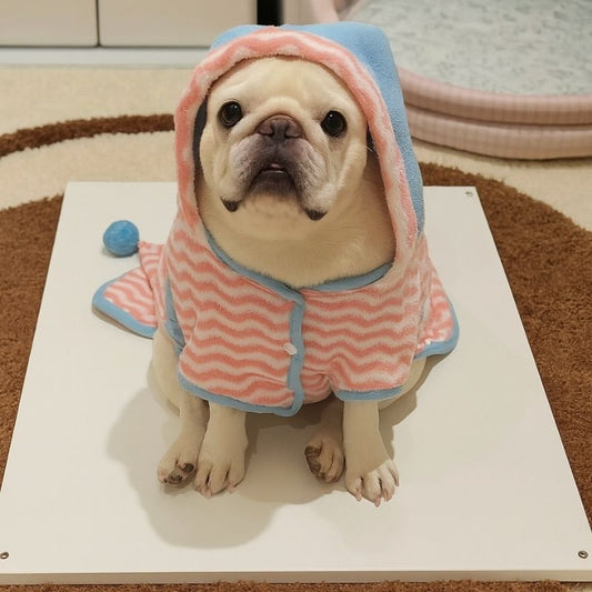 french bulldog spa day towel