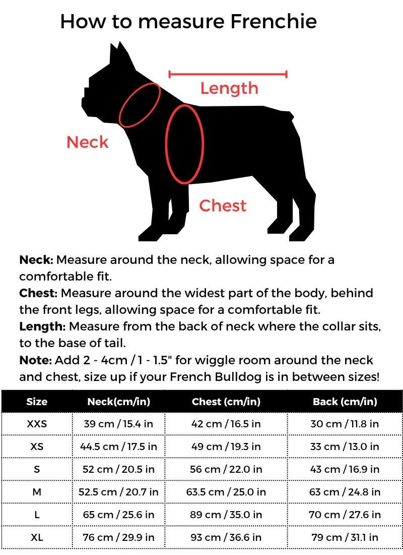 French Bulldog Spa Towel size guide