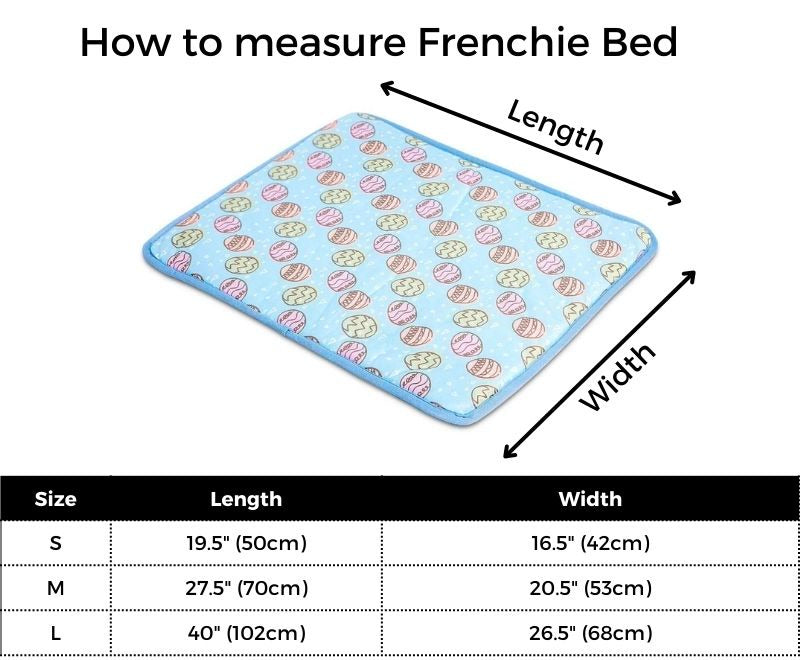 French Bulldog Summer Cooling Mat size guide