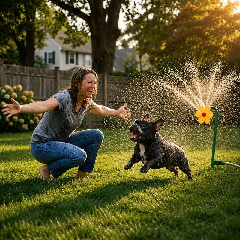 frenchie flower sprinkler