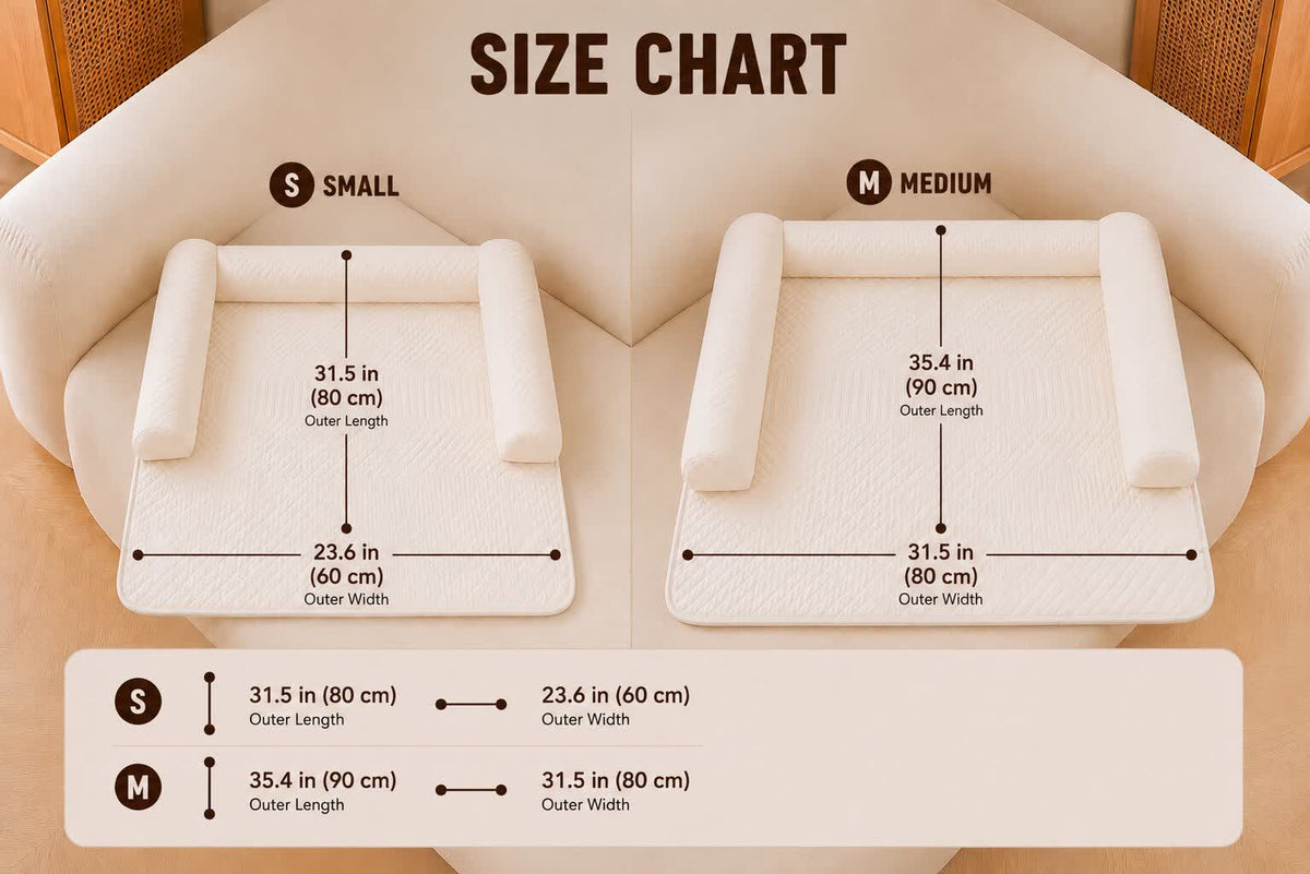Frenchie Orthopedic Bed size guide