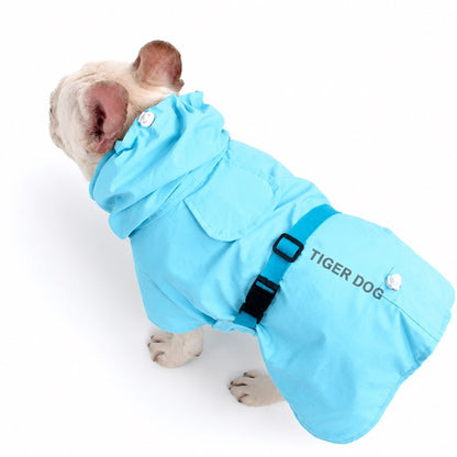 Hooded Frenchie Rain Poncho