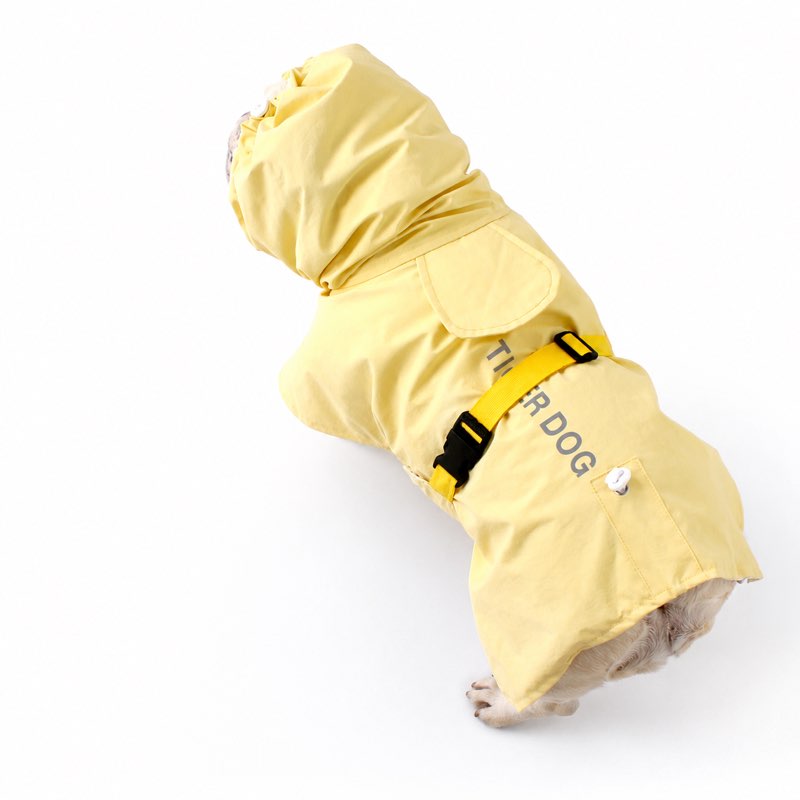 Hooded Frenchie Rain Poncho
