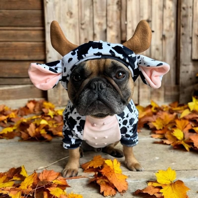 moo-moo french bulldog hoodie