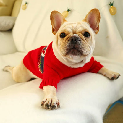 frenchie space shop santa frenchie sweater
