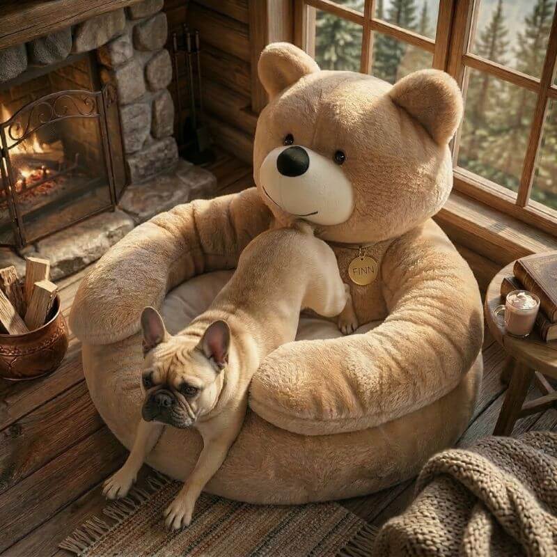 Bear Hug French Bulldog Bed