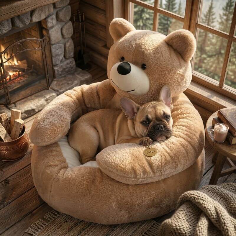 Bear Hug French Bulldog Bed