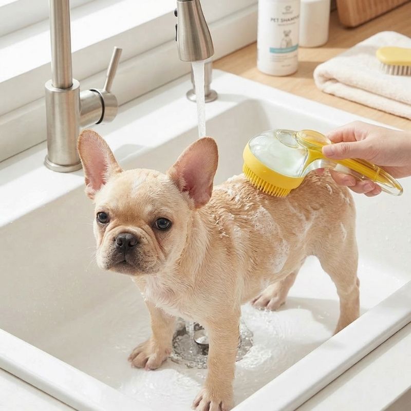 French Bulldog Bathing Brush