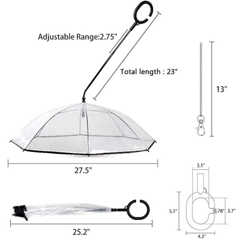 French Bulldog Leash Umbrella