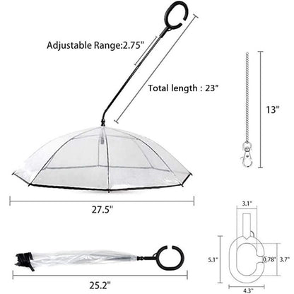 French Bulldog Leash Umbrella