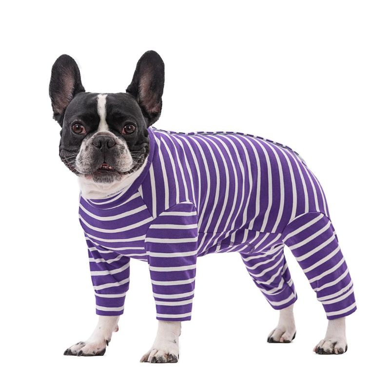 frenchie space shop striped french bulldog pajamas