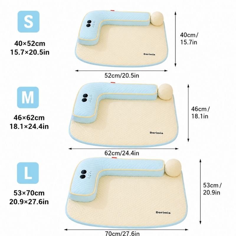 Summer Frenchie Cooling Bed size guide