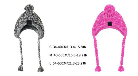 Winter French Bulldog Beanie size guide