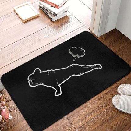 frenchie space shop french bulldog yoga doormat