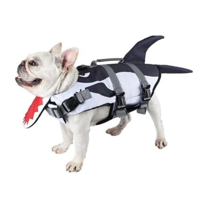 frenchie space shop shark french bulldog life jacket