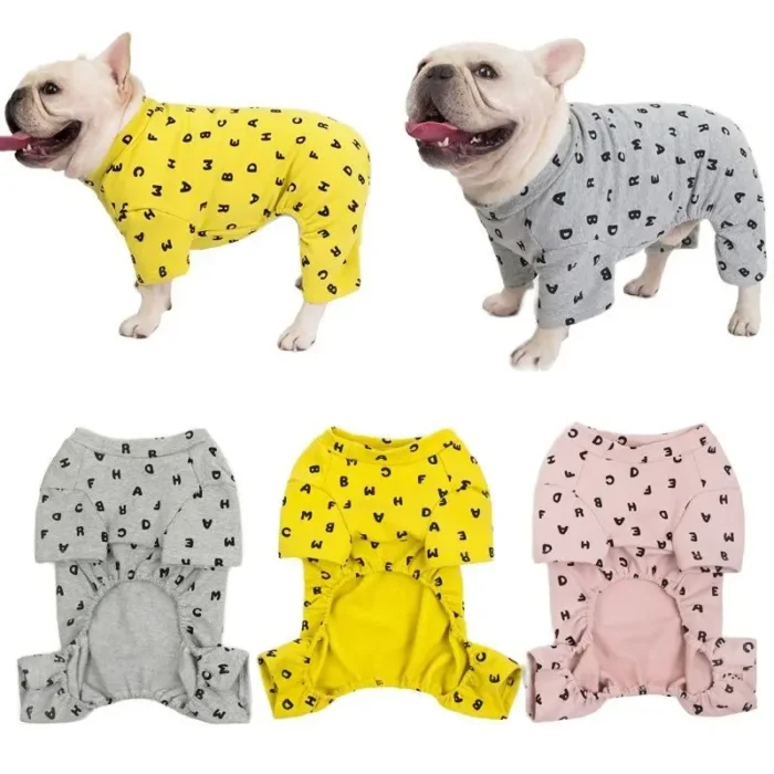 frenchie space shop abc french bulldog pajamas