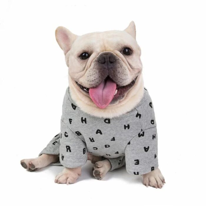 frenchie space shop abc french bulldog pajamas