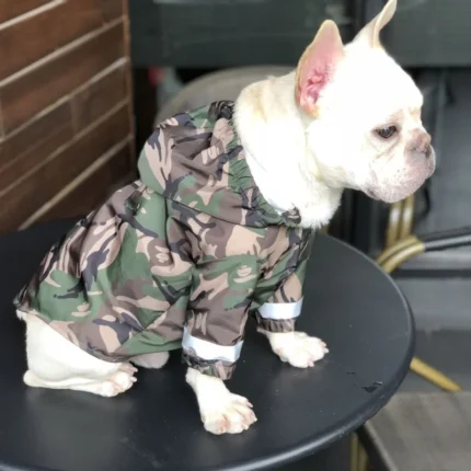 frenchie space shop camo french bulldog windbreaker jacket