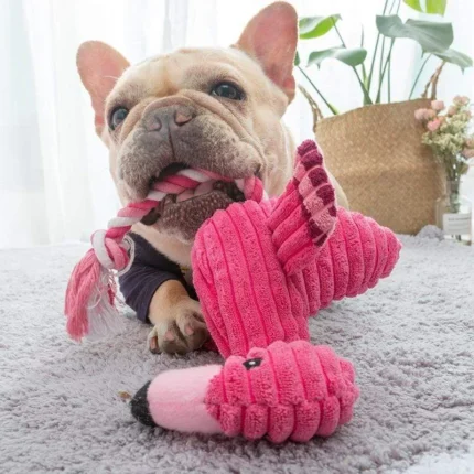 frenchie space shop squeaky flamingo frenchie toy