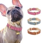 frenchie space shop suede french bulldog collar
