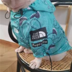 frenchie space shop tye-die windbreaker frenchie raincoat