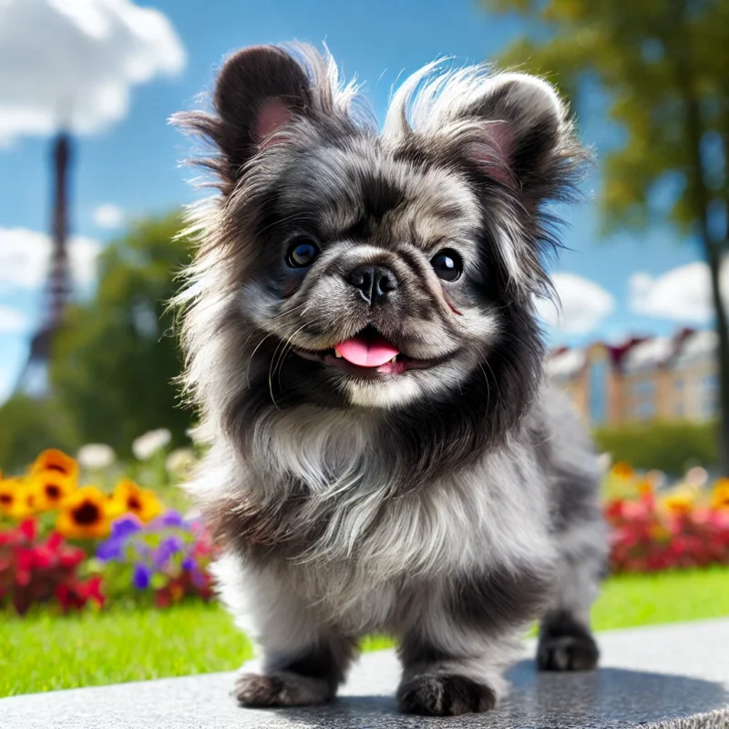 curly french bulldog