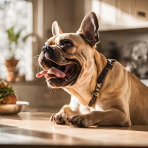 frenchie space french bulldog drooling