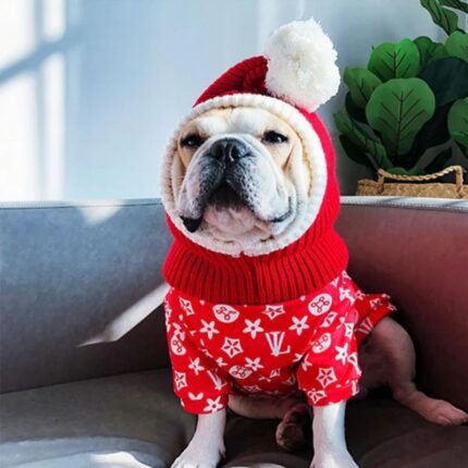 french bulldog christmas snood