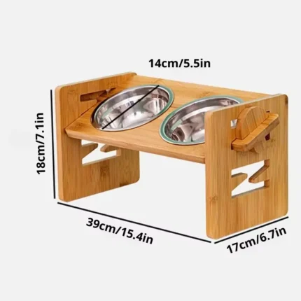 elevated french bulldog bowl