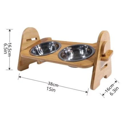 elevated french bulldog bowl