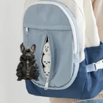 bossy french bulldog keychain