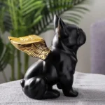 french bulldog angel statue