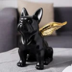french bulldog angel statue